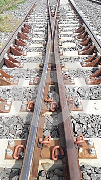 The rail line of steel rail.