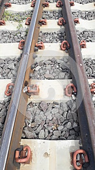 The rail line of steel rail.