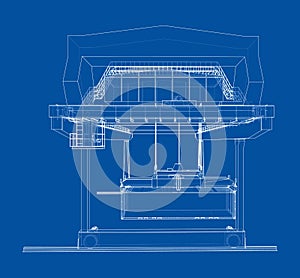 Rail-mounted gantry container crane outline