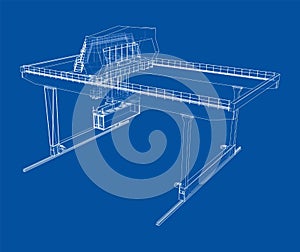 Rail-mounted gantry container crane outline