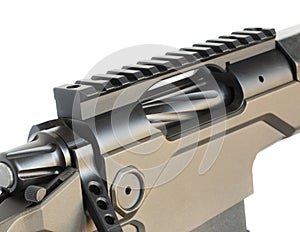 Rail for mounting optics on a rifle