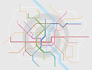 Rail Network Map of Cologne,Germany