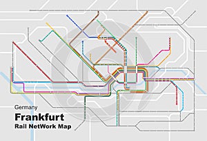 Rail Network Map of Frankfurt,Germany