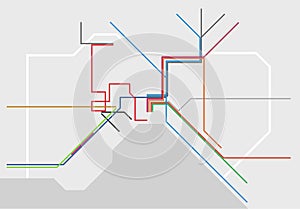 Rail Network Map of Naples,Italy