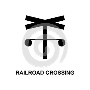 rail road crossing icon. Element of railway signs for mobile concept and web apps. Detailed rail road crossing icon can be used fo