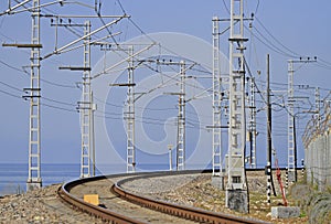 Rail road in Khosta district of the greater sochi