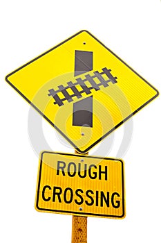 Rail Road Sign - Rough Crossing