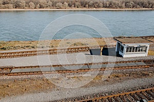 rail Scales for static and coupled in motion weighing with station house