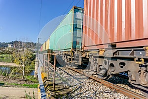 Rail transportation or freight transportation