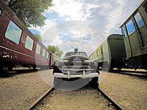 Rail vehicle in the Hungarian Railway Museum