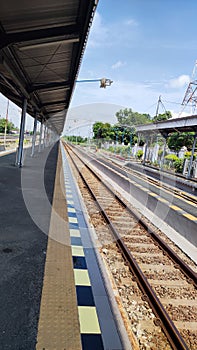 Rail way station in Indonesia