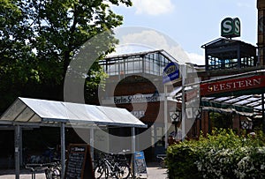 Rail Way Station Schlachtensee in Spring, Zehlendorf, Berlin