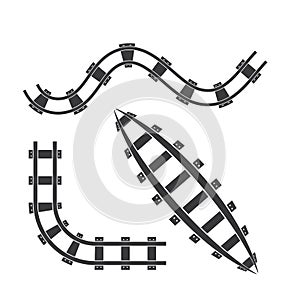 rail way track vector illustration design