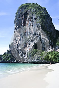 Railay beach karst formations krabi thailand