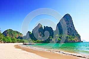 Railay beach in Krabi Thailand