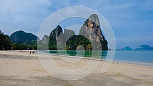 Railay Beach Krabi Thailand, the tropical beach of Railay Krabi