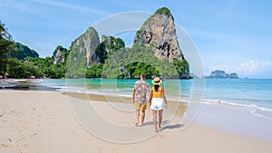 Railay Beach Krabi Thailand, the tropical beach of Railay Krabi