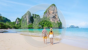 Railay Beach Krabi Thailand, the tropical beach of Railay Krabi