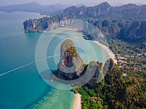 Railay Beach Krabi Thailand, the tropical beach of Railay Krabi