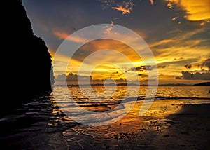 Railay sunset from the beach