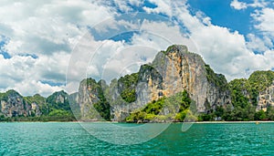 Railay West beach in Ao Nang, Krabi Thailand photo