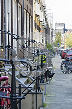 Railing near the porch, Amsterdam, Netherlands