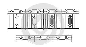 Railing parapet metal for exterior