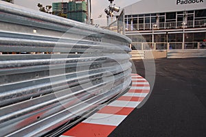 Railing of a race track