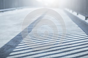 Railing shadow on the bridge