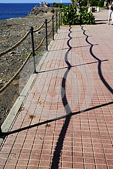 Railing shadows