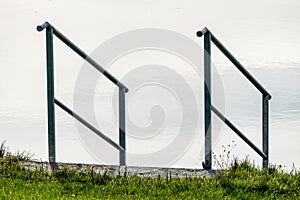 Railing on the shore