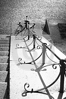 Railing on the steps in Frognerpark Oslo