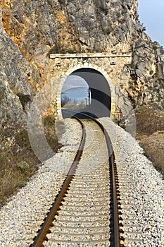 Railroad across a mountain