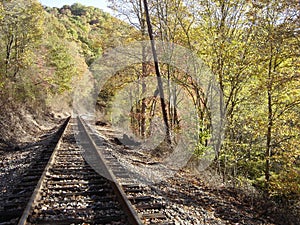 Railroad in autumn