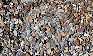 Railroad ballast texture made of magmatic rocks photo