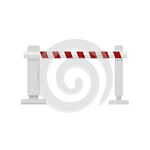 Railroad barrier icon flat isolated vector