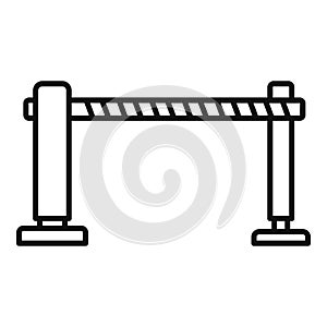 Railroad barrier icon, outline style