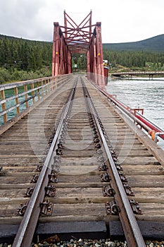 Railroad bridge at Carcross, Yukon Territory, Canada