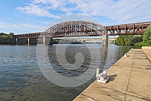 Railroad bridge over the Allegheny River in Pittsburgh, Pennsylvania