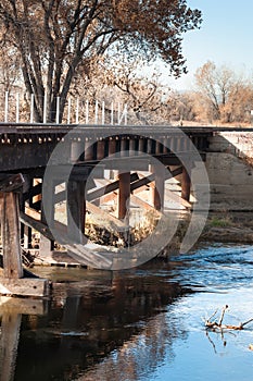 Railroad bridge over the Cache La Poudre river