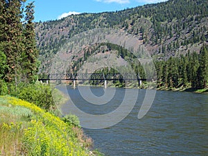 Railroad Bridge over the Clark Fork River in Montana