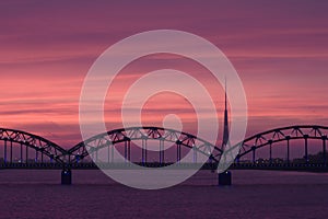 Railroad bridge over Daugava