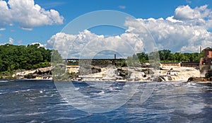 Railroad bridge over Lewiston Falls