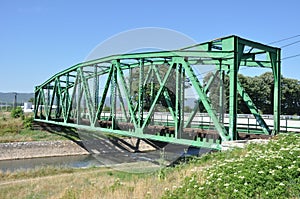 Railroad bridge over the river