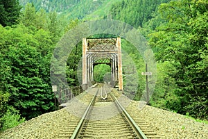 Railroad bridge and tracks