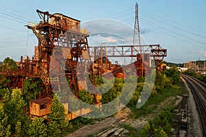 Railroad Car Hopper Dump - Armco Steel / AK Steel Ashland Works - Russell and Ashland, Kentucky