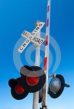 Railroad crossing sign