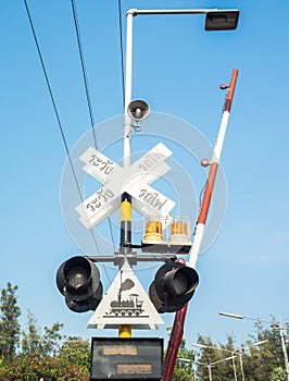 Railroad crossing sign