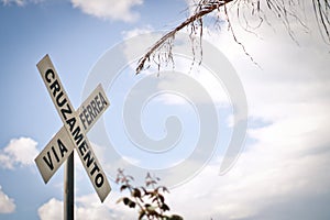 Railroad Crossing sign