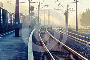 Railroad crossing and the train